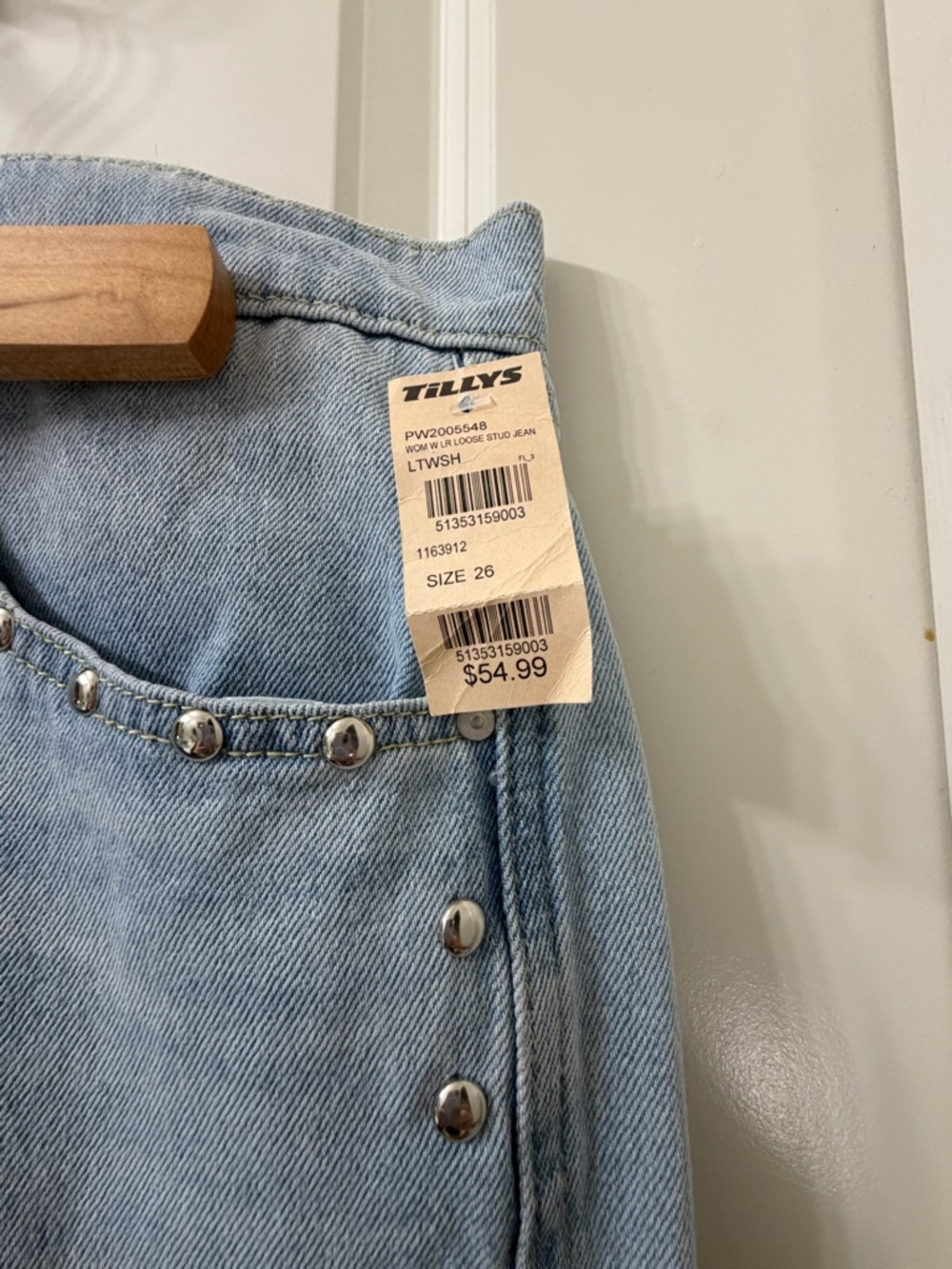 NWT Tilly’s West of MELROSE Studded Wide Leg Jeans - Picture 6 of 7